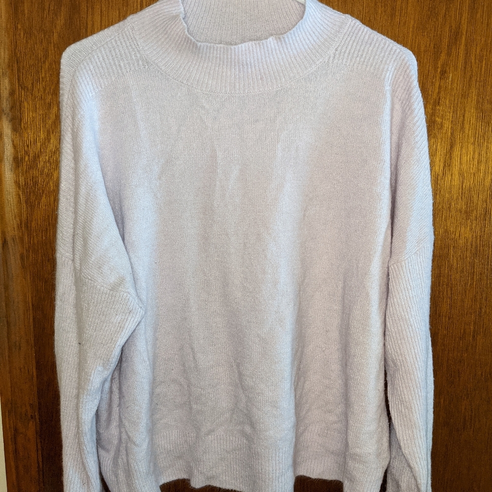 Soft pink women's sweater... Mock neck... XXL